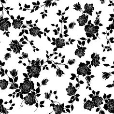 black and white roses on a white background seamless wallpaper or fabric design with flowers