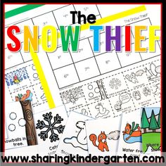 the snow thief game is shown with four different pictures and one has an image on it