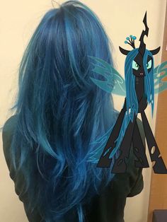 Blue Hair With Raccoon Tail, My Little Pony Hair Dye, Harajuku Hair, My Little Pony Hair, Hair Tint, Luscious Hair