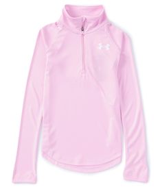 From Under Armour&#x2C; this pullover features:Long sleevesHalf-zip placketUltra-soft&#x2C; quick-drying&#x2C; sweat-wicking materialLoose&#x2C; lightweight UA Tech™ fabric that keeps you coolPolyesterMachine wash/tumble dryImported. Pink Half-zip Top For Spring, Under Armour Winter Sports Tops, Sporty Long Sleeve Tops By Under Armour, Under Armour Long Sleeve Winter Tops, Casual Pink Under Armour Top, Under Armour Long Sleeve Hoodie With Drawstring, Under Armour Long Sleeve Sports Sweatshirt, Half Zip Pullover, How To Make Shoes