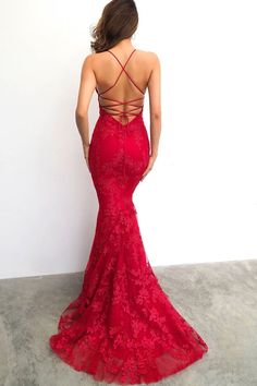 Elegant mermaid red long evening dress with lace appliques, lace up back and sweep train. ♡ Fabric: Tulle, Lace ♡ Shown Color: Red ♡ Time: Processing Time + Shipping Time Processing Time: 12-15 days; Shipping Time: 3-5 days. ♡ If you need this product urgently, or have any questions,please contact our customer service through our live chat or email: contact@modcody.com ♡ Our dresses run true to size. ♡ Besides stand size 2-16, we still offer free custom size, which requires next size:Bust:___ in Red Debs Dresses, Farewell Dress, Prom Dresses Ball Gowns, Red Mermaid Prom Dress, Prom Dress With Lace, Prom 23, Red Lace Prom Dress, Burgundy Prom, Red Mermaid