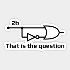 a sticker with the words, 28 that is the question in black and white