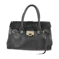 JIMMY CHOO Riley Handbag black leather Women 2way Shoulder Description Item No. 2124063002485 Brand JIMMY CHOO Production line Riley Gender Women Condition Rank Comprehensive Evaluation:AB Outside: Used B rank (minor stain, rubbing Stain, rubbing, corner rubbing, Wrinkles, handle twist, Losing Shape, Hardware part rubbing / small scratches / Kusumi) Inside: Used AB rank (minor stain, rubbing) Specification inside： interior zip pocket x 1、Open pocket x 2 Size(CM) Width:26cm Length:35cm Gusset:18c Branded Shopping Bags, Jimmy Choo Handbags, Jimmy Choo Bag, Back Bag, Handbag Leather, Handbag Black, Black Leather Handbags, Bag Brand, Womens Purses