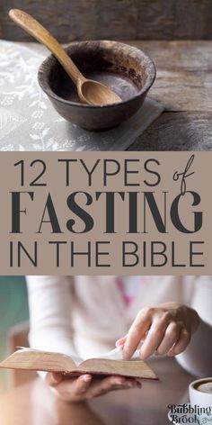 the twelve types of fasting in the bible with text overlay that reads 12 types of fasting in the bible