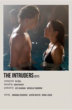 the intruders movie poster with two people in water, one is looking at another