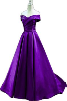 Prom Dress Off Shoulder, Affordable Outfits, Purple Evening Dress, Long Party Dress, Dress Off Shoulder, Long Evening Dress, Purple Satin, Satin Color, Outfits For Women