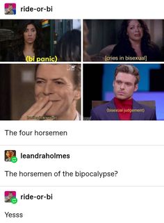 the four horsemen are talking to each other