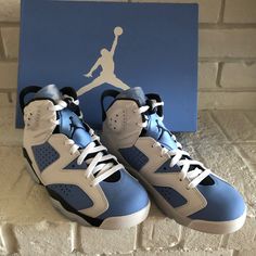 This Is A Pair Of New Jordan 6 Retro Unc Blue Men’s Size 8 Or Women’s Size 9.5 Shoes. Shoes Will Come In Their Original Box. These Have Never Been Worn. Please Check Out The Pics. Thanks. Casual Blue Basketball Shoes With Perforated Toe Box, Blue Casual Basketball Shoes With Perforated Toe Box, Classic Blue Custom Sneakers With Round Toe, Blue Leather Jordan Shoes Sporty Style, Blue Leather Basketball Shoes With Cushioned Footbed, Classic Blue Basketball Shoes For Sports, Classic Blue Low-top Custom Sneakers, Blue Leather Jordan Shoes With Cushioned Footbed, Classic Blue Basketball Shoes With Round Toe