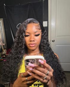 Curly Frontal Wig Hairstyles, Curly Frontal Wig, Girls Night Games, Night Games, Inspo Hair, Wavy Hairstyles, Work Hairstyles, Wave Hair