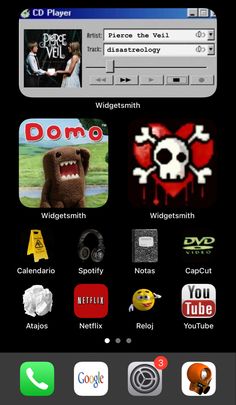 an iphone screen with various icons on it