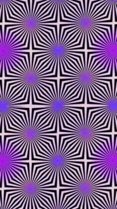 an abstract black and white pattern with purple circles in the center, on a pink background