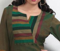 round-with-small-v-design8 Neck Patterns For Kurtis, Gala Designs, Chudi Neck Designs, Cotton Churidar, Churidar Neck, Gala Design, Kurta Patterns