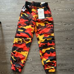 Brand New Unique Vip Jeans Orange Camouflage Size 5/27. A Must!! Vip Jeans, Camouflage Pants, Jeans Color, Colored Jeans, Color Orange, Camouflage, Pant Jumpsuit, Pants For Women, Brand New