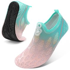 PRICES MAY VARY. High Stretch&Quick Dry:these womens mens water shoes are made of breathable,soft and high elastic diving material with quick drying function,keeping your feet cool and comfy. Soft&Durable Soles:these aqua shoes are made of soft and durable rubber that with non-slip bump texture design will protect your feet safe when you are beach or pool walking or hiking trip or exploring rivers,lakes,waterfalls,or mountain stream activities. Portable:these barefoot swim aqua socks are soft an Blue Running Shoes With Breathable Mesh For Outdoor, Durable Sneakers For Water Sports, Non-slip Sport Sandals For Water Sports, Breathable Slip-on Sneakers For Water Sports, Slip-on Synthetic Sandals For Water Sports, Aqua Socks, Water Shoes For Men, Aqua Shoes, Beach Swim