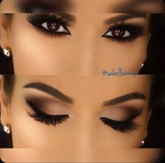 Dramatic Eye Makeup For Brown Eyes, Brown Eye Popping Makeup, Morena Makeup, Brown Eyes Pop, Applying Eyeshadow, Wedding Hairstyles And Makeup, Contour Makeup Tutorial, Wedding Makeup For Brown Eyes