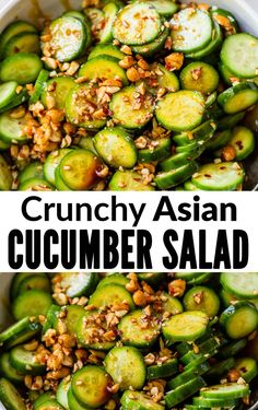 Asian Cucumber Salad Recipe, Cucumber Salad Dressing, Soy Sauce Dressing, Asian Inspired Salad, Cucumber Salad Recipe, Asian Cucumber Salad, Avocado Tomato Salad, Cucumber Recipes Salad, Cucumber Recipes