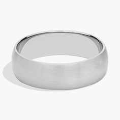 a plain wedding ring in white gold