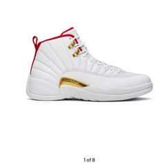 The Air Jordan 12 “Cherry” Is The Re-Release Of An Original Colorway Of Michael Jordan’s Twelfth Signature Shoe That Debuted In 1997. Worn By Jordan With The Chicago Bulls Throughout The Nba’s 1996-97 Regular Season, The Jordan 12 “Cherry” Is One Of The Most Popular And Iconic Jordan Models Of All Time. Comes With Box, Has Signs Of Wear, Price Negotiable, Pretty Sold Out Online. 6.5 In Youth!!!! Can Fit A Size 8 In Women’s And 6.5 Men’s. #Retro #Jordan12 #Cherry #Youth Classic White Jordan Shoes With Round Toe, Casual White High-top Sneakers With Padded Tongue, Classic Jordan Shoes With Round Toe, White Basketball Shoes With Padded Tongue And Round Toe, Red Sneakers With Padded Tongue For Sneaker Matching, Synthetic Basketball Shoes With Padded Tongue, White Lace-up High-top Sneakers With Padded Tongue, Classic White Sneakers With Padded Tongue, White Lace-up Sneakers With Padded Tongue