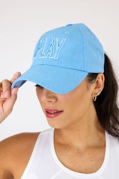 Play Hat Color: Light Blue/White Performance Tri Tech Moisture Wicking Unique Four-Way Stretch Sweatband Color Light Blue, Color Light, Moisture Wicking, Blue White, Light Blue, Moisturizer, Blue And White, Hats, Blue