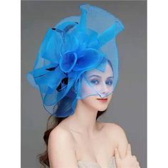 New Product Polyester Fiber Imported Clip Closure Hand Wash Only Material:This Charming Facinatiors Is Composed Of Mesh,Organza,Feathers,Clip And Headband.The Color May Vary Slightly From The Online Image Due To Monitor Color Settings. The Fascinators Is Reversible And Removable On The Headband, You Can Free Combination Of Them, And It Is Easy To Wear With A Comfortable Headband Or The Hair Clip To Secure To The Hair. Classic Design Exterior With Flower Feather Decoration Hair Clip For Derby. Br Royal Blue Fascinator For Spring Party, Royal Blue Spring Party Fascinator, Blue Summer Evening Fascinator, Spring Party Blue Fascinator, Fitted Blue Fascinator For Spring, Blue Fitted Fascinator For Spring, Spring Blue Fitted Fascinator, Spring Blue Fascinator, Women Tea Party