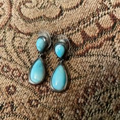 Lightly Used Sterling Earrings, Blue And Silver, Color Blue, Jewelry Earrings, Women Jewelry, Silver, Women Shopping, Blue, Color