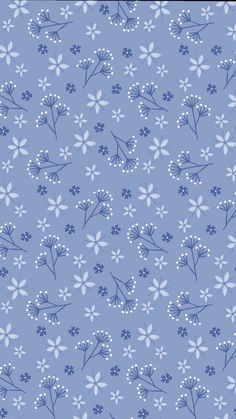 a blue and white flower pattern on a light blue background