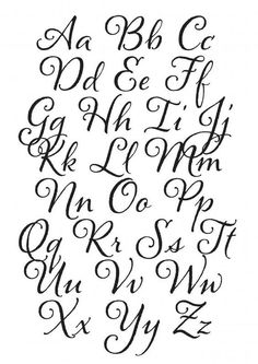 the upper and lower letters are drawn with black ink