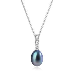 PRICES MAY VARY. Exquisite Design: Elevate your look with the BAMIKI Pearl Drop Necklace, featuring a radiant 9-10mm saltwater cultured baroque pearl gracefully suspended from a sterling silver chain. This elegant design embodies timeless beauty and sophistication, perfect for any occasion. Premium Quality: Crafted from high-quality materials, including genuine 925 sterling silver and a meticulously selected saltwater pearl. Designed with attention to detail, the necklace promises durability, ti Pearl Jewelry Gift, Pearl Drop Necklace, Sterling Silver Necklace Pendants, Cz Diamond, Drop Necklace, Silver Pearls, Pearl Drop, Sterling Silver Necklace, Exquisite Design