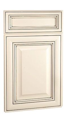 an image of a white cabinet door