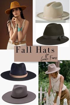 A cute fall hat can instantly turn a bland outfit into a stunning fashion ensemble IF it’s the right fit. Learn what hat styles best flatter your face shape so you can rock this chic accessory this fall! #fallfashion #fallvibes #fallstyle #fallhats #fallfashioninspiration #hats #womenshats Trendy Fall Hats For Women, Luxury Trendy Hat For Fall, Modern Hats For Women, Hats For Small Heads Women, Fall Hats 2023, Hat For Round Face Shape, How To Wear Hats, Chic One-size Hats For Fall, Trendy Brimmed Sun Hat For Fall