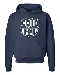 FC Barcelona Sweatshirt Pullover Hoodie Screen Printed designs and Made to order Give a classic gift to any Football fan in your life! Hoodies are 50/50 Cotton and Polyester. Design is screen printed with high quality inks, will last through many washings. Fan Apparel Hoodie Sweatshirt With Logo Print, Winter Fan Apparel Hoodie With Screen Print, Hooded Letter Print Sweatshirt For Fan Merchandise, Hooded Sweatshirt With Letter Print For Fan Merchandise, Team Name Hoodie Sweatshirt For Fans, Logo Print Hoodie Sweatshirt For Sports Events, Sports Season Fan Merchandise Sweatshirt With Logo Print, Sports Hoodie With Logo Print, Fleece Sweatshirt With Logo For Fans