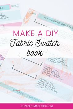 make a diy fabric swatch book