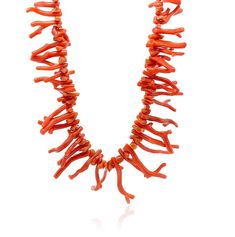 "The Victorians believed Coral would protect you from evil, traditionally children would wear coral necklaces and it was thought to ward off diseases, illnesses, evil spirits and danger. Naples Italy were the main sources of Coral. Coral was the favourite Christening present for the Victorians.   Our handmade necklace features ethically sourced undyed precious coral from sustainable reefs from authorised coral fishers in the Mediterranean. The necklace features stunning branch coral interspersed Spiritual Orange Necklace Made Of Red Coral, Spiritual Orange Red Coral Necklace, Spiritual Orange Red Coral Jewelry, Spiritual Orange Jewelry With Red Coral, Coral Necklaces, Christening Present, Coral Beads Necklace, Naples Italy, Coral Necklace