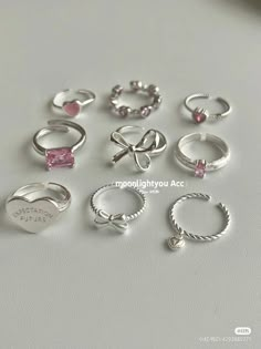 Coquette Rings, Rings Coquette, Light Pink Aesthetic, Simplistic Jewelry, Accessories Pink, Jewelry Accessories Ideas, Girly Accessories, Classy Jewelry