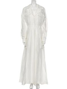 Alberta Ferretti Linen ShirtdressNeutralsLong Sleeve with V-NeckButton Closure at FrontDesigner Fit: Dresses by Alberta Ferretti typically fit true to size. V-neck Shirt Dress With Placket For Daywear, Classic V-neck Shirt Dress With Button Closure, White V-neck Shirt Dress For Work, Elegant V-neck Shirt Dress With Button Closure, Chic V-neck Shirt Dress With Pockets, Classic V-neck Shirt Dress For Formal Occasions, Chic V-neck Shirt Dress With Placket, Fitted Dress With Lapel Collar For Daywear, Formal V-neck Shirt Dress With Buttons