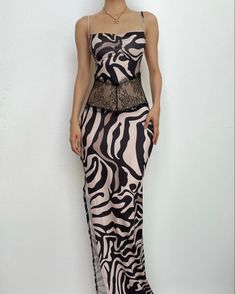 Zebra Print Dress Outfit, Abstract Dresses, Cut Out Maxi Dress, Summer Party Outfit, Backless Maxi Dress, Zebra Print Dress, Zebra Dress, Baby Tees Y2k, Cutout Maxi Dress