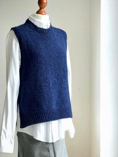 Der Pullunder Knitting pattern by Toni Goldfisch Knitted Vest Patterns, Knitted Vest Patterns Free For Women, Knitting Vests, Knit Vest Pattern Women, Pullover Sweater Knitting Pattern, Knitting Clothes Patterns, Knit Vest Pattern Free, Vest Patterns, Vest Pattern Free