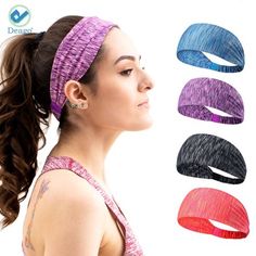 Specifications: Material: Polyester Fiber Color: Purple, Black, Blue, Red Size:Approx. 24*8cm / 9.5*3.2inches Suitable for: Fitness Exerciser, Office Workers, Students and so on. Features: 1. Specially Blended Materials (Polyester Fiber) provide All Grip. The Sweatband stays comfortably on your head so you can focus on whatever youre doing - Assisting to your better performance. 2. Stretchy, breathable material, fit virtually every head size and shape, absorbs & Evaporates Sweat 8 times Faster t Pack Workout, Workout Headbands, Sweat Bands, Workout Headband, Yoga Headband, Sports Headbands, Turban Headbands, Purple Fabric, Headbands For Women