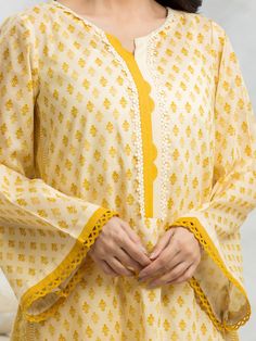 Brand: edenrobe Product: EWU24A1-29012-3PCollection: Allure Lawn Unstitched - Spring Summer CollectionFabric: Lawn DESIGN DETAILS: 3M Printed Lawn Shirt 2.5M Printed Lawn Dupatta 1.8M Dyed Trouser DISCLAIMER:* Lining, Laces, and Tassels are not included in unstitched variants.* Embellishment items in stitched outfits are subject to market availability.* The actual colors of the outfit may vary from the colors being displayed on your device. CARE INSTRUCTIONS: Extra Fabric Has Been Used For Shoot Original Color May Vary Slightly From The Picture Dry Clean Recommended Iron The Clothes At Moderate Temperature Do Not Use Bleach, Or Stain Removing Chemicals Damp Fabric Should Not Be Exposed To Sunlight edenrobe Allure Lawn Spring Summer Collection Authenticity Guaranteed – 100% Original Brand 3 Lawn Frock Design, Ladies Kurti Design, Flat Lay Photography Fashion, Dresses Pictures, Lawn Dresses, Simple Kurti Designs