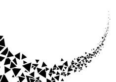 an abstract black and white image of many triangles