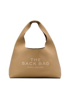 Marc Jacobs The Sack Bag The Sack Bag Marc Jacobs, Chic Brown Bag With Logo, Beige Shoulder Bag With Logo For Shopping, Beige Logo Shoulder Bag For Shopping, Sack Bag, Fabric Gift Bags, Work Bag, Wall Pockets, Zip Pouch