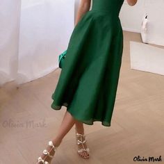 Olivia Mark - Elegant Green Strappy Waist-Enhancing Maxi Dress Long Sleeve Top Design, Women Maxi Dresses Summer, A Line Maxi Dress, Fitted Maxi Dress, Elegant Dresses Long, Green Midi Dress, U Neck, Navy Blue Dresses, Sleeveless Maxi Dress