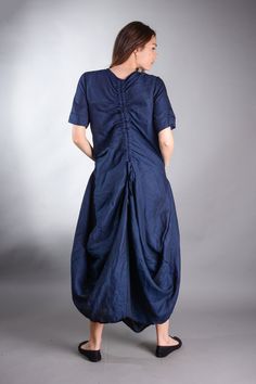 "Linen Dress, Loose Linen Dress, Long Linen Dress, Oversized Dress, Maxi Dress, Boho Dress, Plus Size Clothing, Casual Dress ^ Sizes: The item can be made in sizes from XXS to 7XL. Please, use the size chart below or if you are not sure about your size, just * contact us with your measures! ^ Estimated delivery times: It takes us up to 3 days to make and ship this item. Standard delivery: - 10-15 biz days to the US, Canada - 5-7 days to Europe - 15-20 biz days to Australia and World MATERIAL: pu Blue Short Sleeve Lagenlook Dress, Relaxed Fit V-neck Lagenlook Dress, Lagenlook Midi Dress With Short Sleeves, Boho Dress Plus Size, Maxi Dress Boho, Black Harem Pants, Maternity Tunic, Summer Tunics, Long Linen Dress