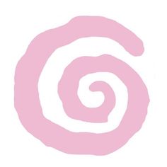 a pink and white spiral design on a white background