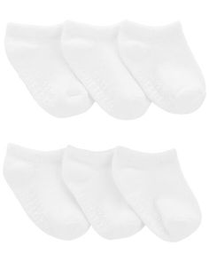 Stock up on socks! Crafted in a soft cotton blend with slip resistant soles, these socks are great for lounging and playing. Girls Socks, No Show Socks, 6 Packs, Shop Clothing, Holiday Fashion, Baby Clothes, Shopping Outfit