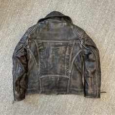 REVOLVE | Jackets & Coats | Revolve Leather Moto Jacket | Poshmark Fall Cafe Racer Leather Jacket For Streetwear, Fall Streetwear Cafe Racer Leather Jacket, Fall Cafe Racer Biker Jacket For Streetwear, Leather Moto, Leather Moto Jacket, Distressed Leather, Leather Jackets, Moto Jacket, Leather Jacket