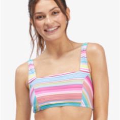 Nwt Price Includes Shipping Suit Up For Summer Fun With This Tankini-Style Sports Bra Of The Roxy Active Collection. The Surf-Friendly Fit Has Been Cut From Soft Recycled Vita Xtra Life Lycra With Uv, Chlorine, And Sun-Cream Resistant Properties To Combine Next-Level Performance With Low Environmental Impact. Complete With Fixed Straps And An Easy Pull-Over Design For The Perfect Fit. Features Eco-Conscious Fabric: High-Performance Vita Xtra Life Lycra, Ultra-Soft, Recycled Stretch Fabric With U Pink Tankini With Adjustable Straps For Spring, Pink Spring Tankini With Adjustable Straps, Spring Pink Tankini, Bra Friendly, Spring Pink Tankini, Bra-friendly, Spring Pink Bra-friendly Tankini, Multicolor Bra Friendly Tankini, Multicolor Bra-friendly Tankini, Casual Pink Swimwear With Adjustable Straps, Suit Up