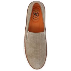 Slip your foot into this Tillman casual sneaker from Thomas & Vine and up your fashion game. A 12 mm Tru Comfort Foam� insole genuine suede and cushioned collar tongue shape the look so you can walk around all day pain-free. With their perforated pattern and leather welt you'll end your look off the right note. Casual Leather Slip-ons For Streetwear, Casual Leather Slip-on Sneakers For Walking, Casual Synthetic Slip-ons With Plain Toe, Suede Cushioned Slip-on Sneakers, Suede Slip-on Sneakers With Cushioned Footbed, Cushioned Suede Slip-on Sneakers, Cushioned Slip-on Suede Sneakers, Suede Slip-on Sneakers With Removable Insole, Removable Insole Suede Slip-on Sneakers