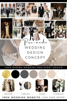 a poster for a wedding and event design