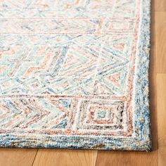 an area rug is shown on the floor